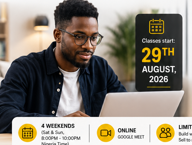 Kayode Peter, instructor for AI Vibecoding, working on a laptop